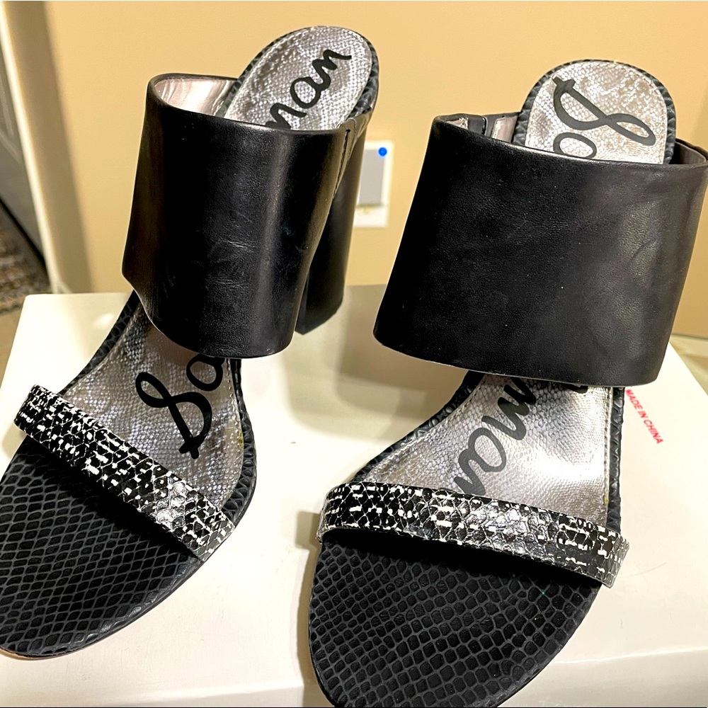 Sam Edelman Black Leather Heels